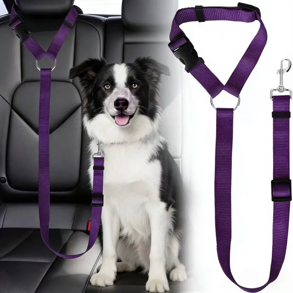 Adjustable Dog Car Seat Belt & Harness