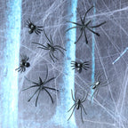 Black Mini Fake Spiders Halloween Prank Set