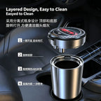 LED Car Ashtray with Lid & One-Key Opening