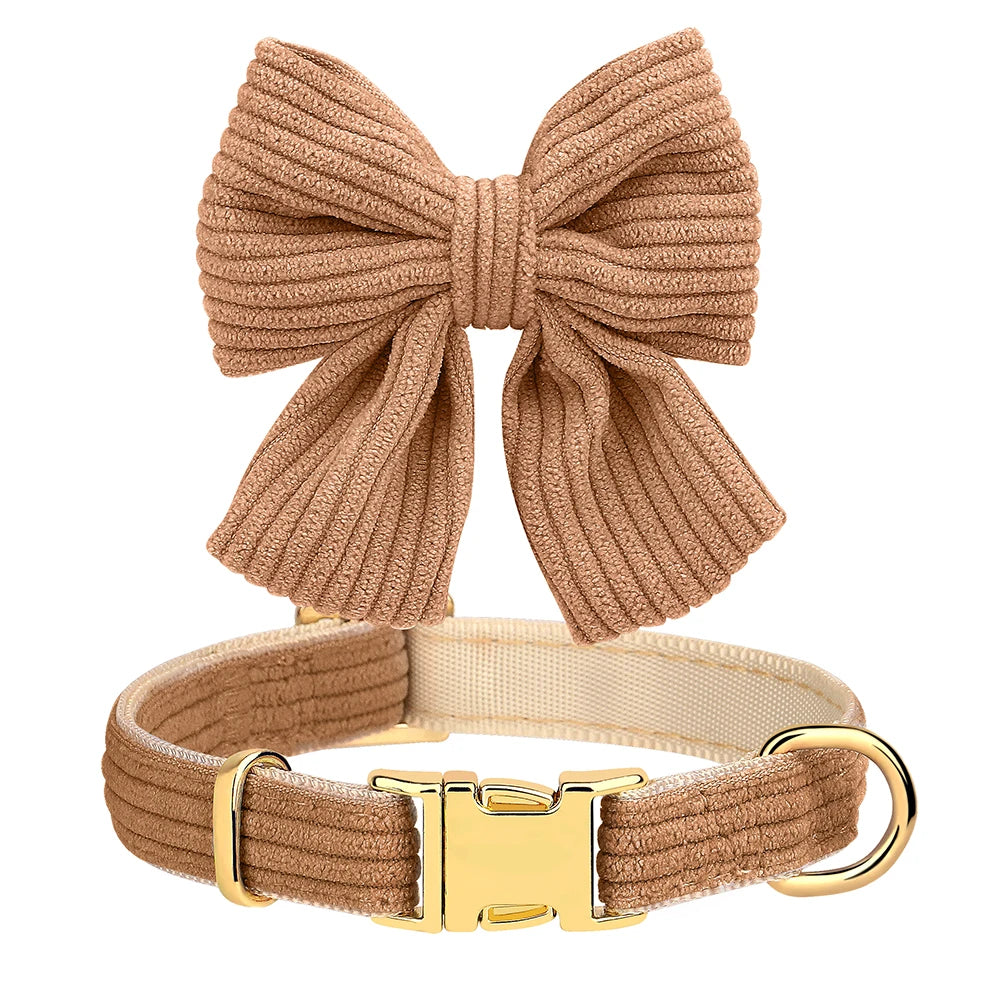 Bowknot Dog Collar & Leash Set