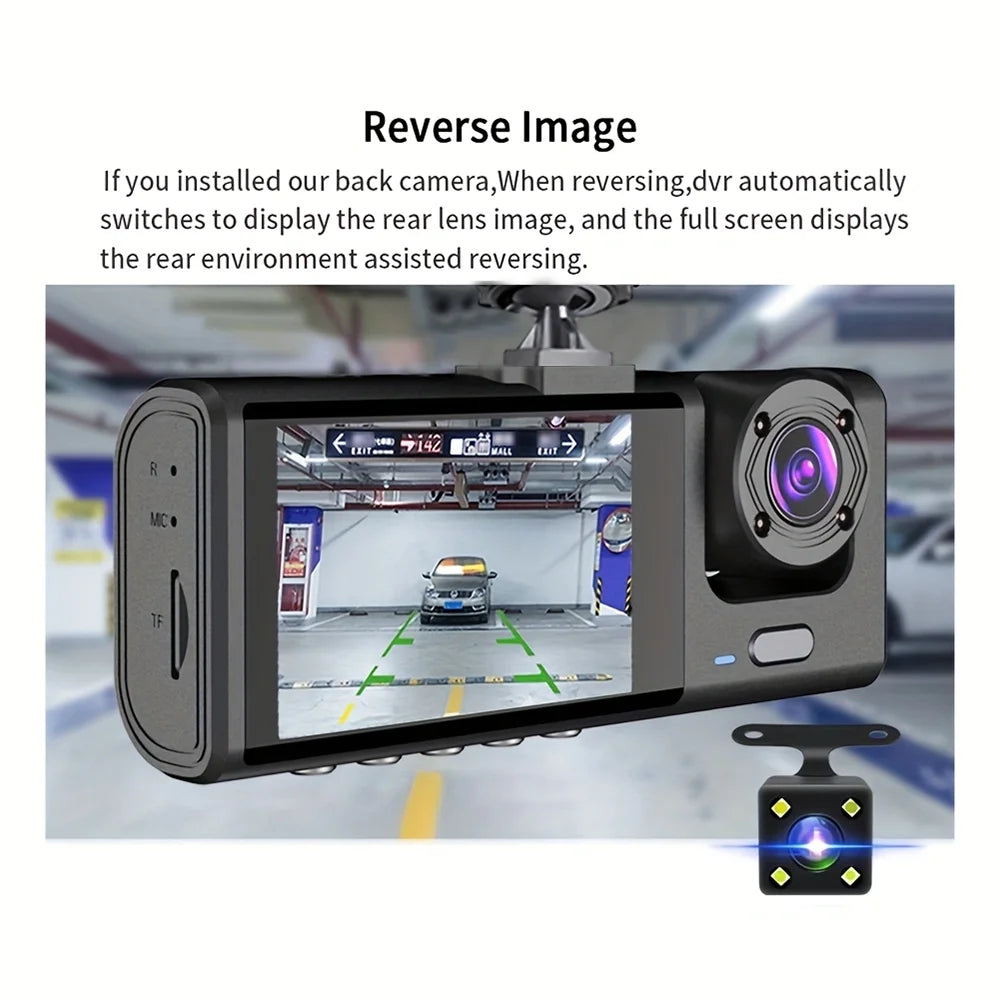 1080p 3-Camera Dash Cam