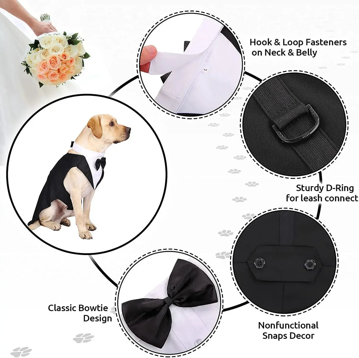 Dog Tuxedo & Bow Tie