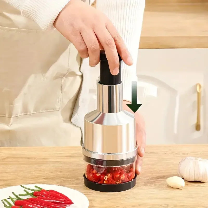 Manual Garlic Chopper & Herb Slicer