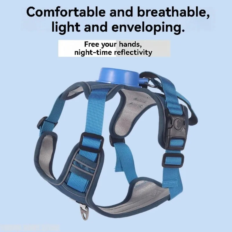 Retractable Dog Leash with Reflective Vest Harness