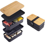 2-Tier Bento Lunch Box with Cutlery Set