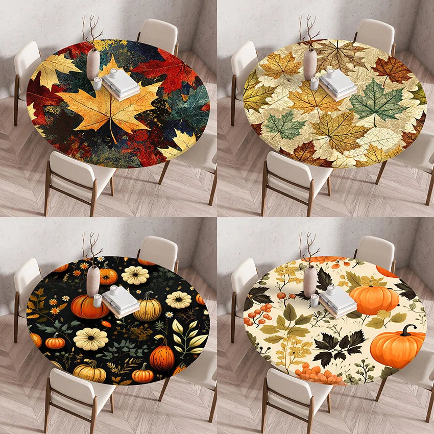 Thanksgiving Round Tablecloth