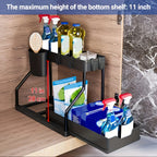 2-Tier Under-Sink Organizer with Pull-Out Drawer