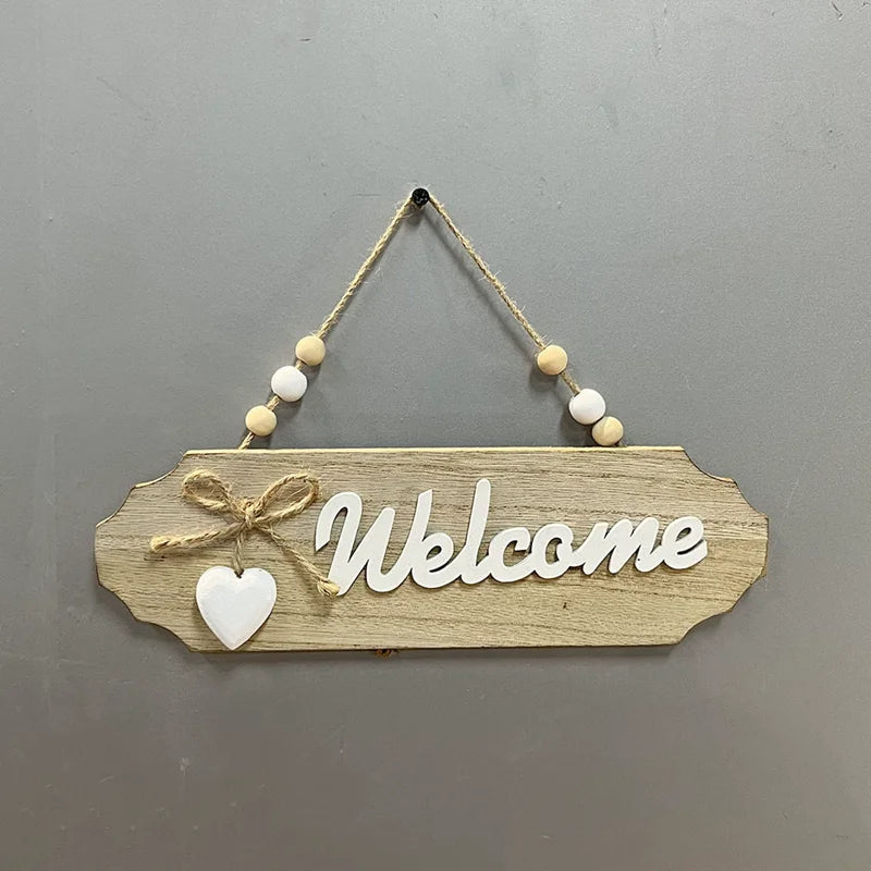 Welcome Home Wooden Bow Sign