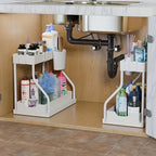 2-Tier Under-Sink Organizer with Pull-Out Drawer