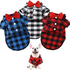 Plaid Shirt & Bow Tie Pet Costume