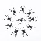 Black Mini Fake Spiders Halloween Prank Set